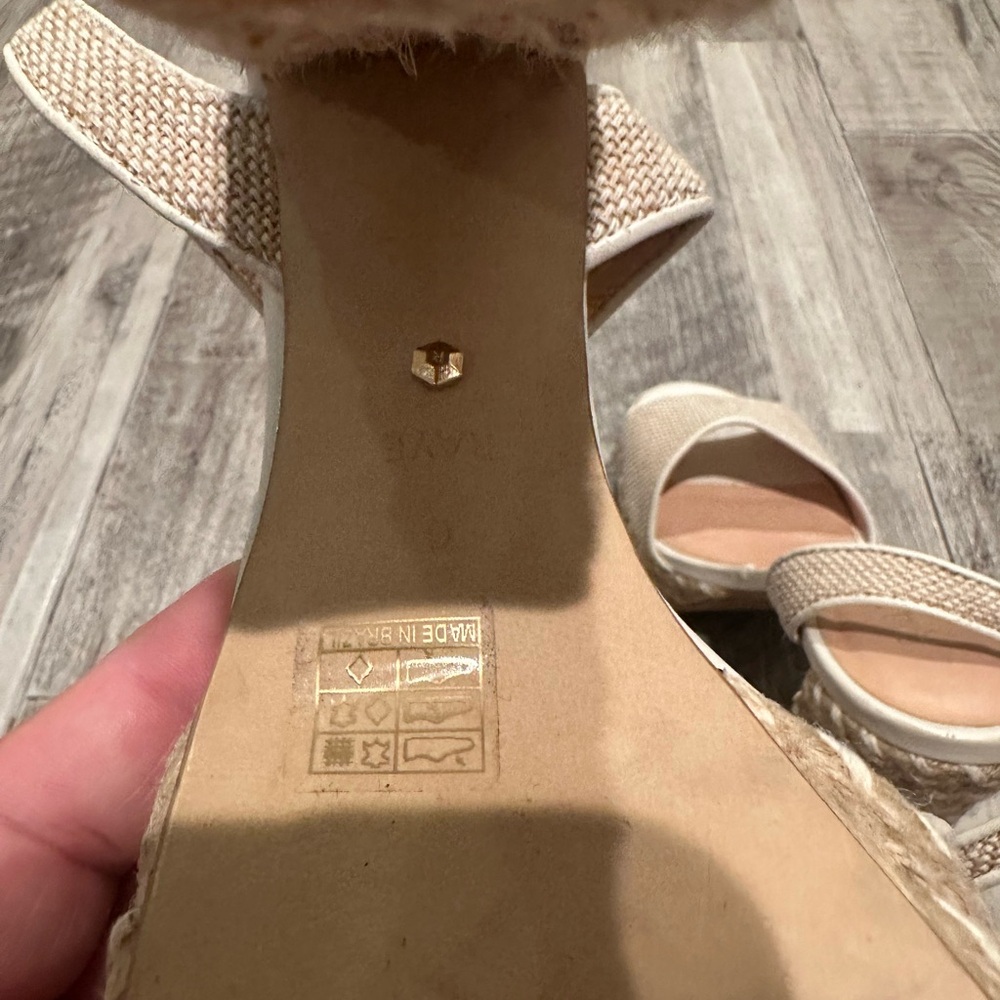 RAYE Natural Raffia Platform Wedge Sandals with Ankle Strap - Picture 6 of 6